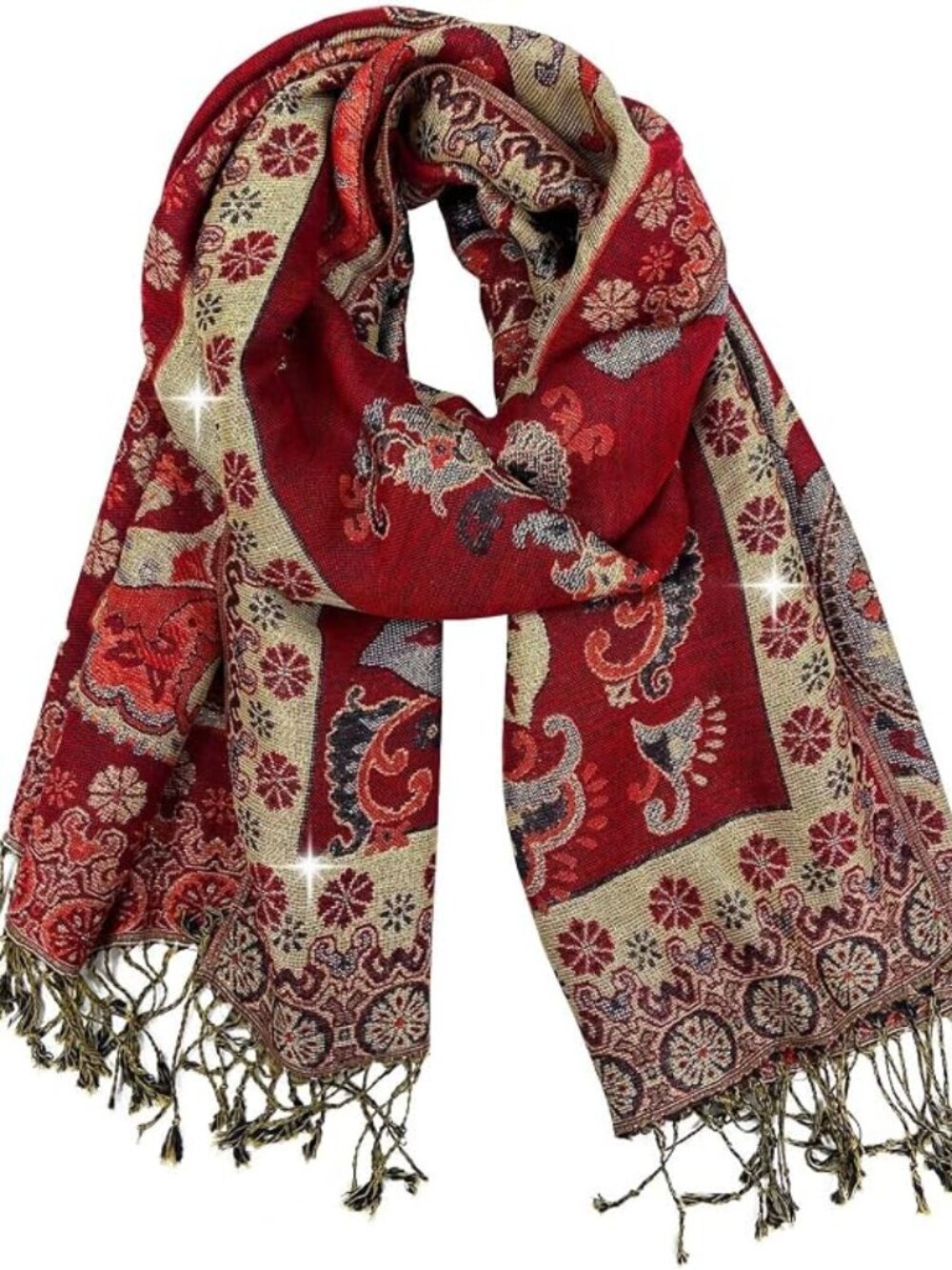 Women's Paisley Pashmina Rave Shawl Wraps Scarf Festival Accessory